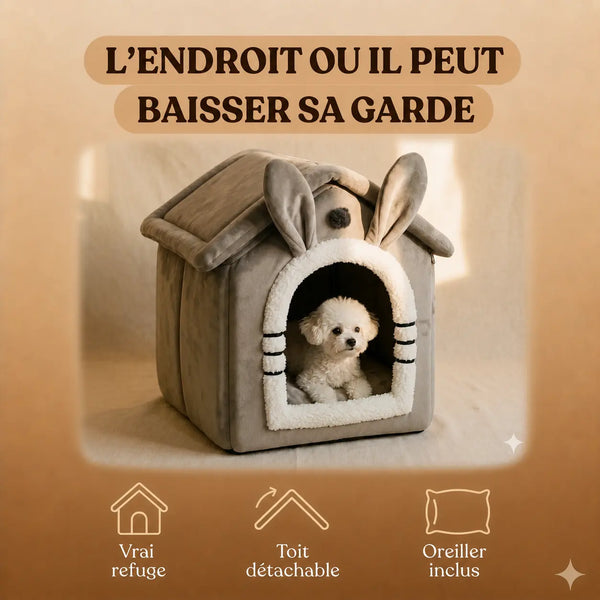 Niche pour chien Dognaire, toit détachable, coussin dehoussable inclus, S à L.